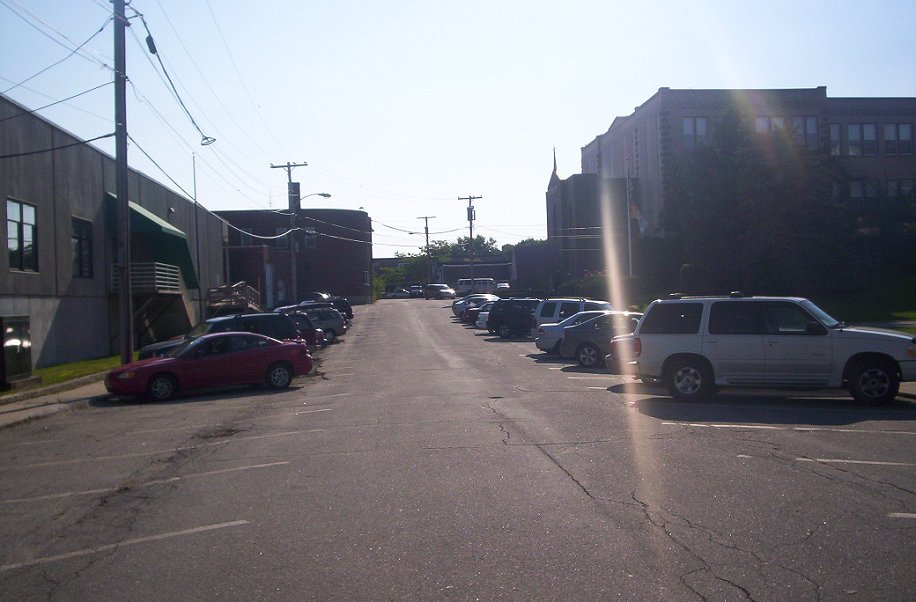 Sanford, ME Looking up St. Ignatius St. photo, picture, image (Maine