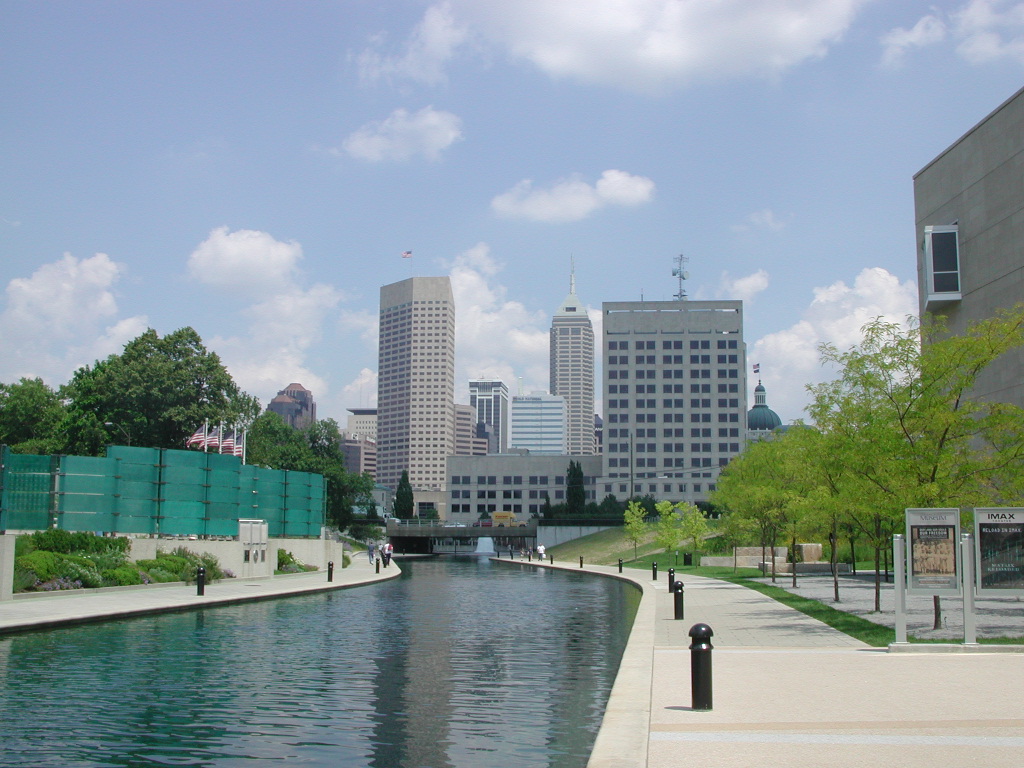 Indianapolis, IN: Downtown skyline from the white river