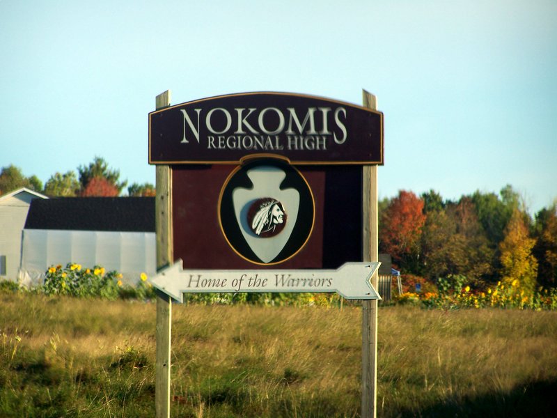 Winterport, ME: Nokomis High School Sign