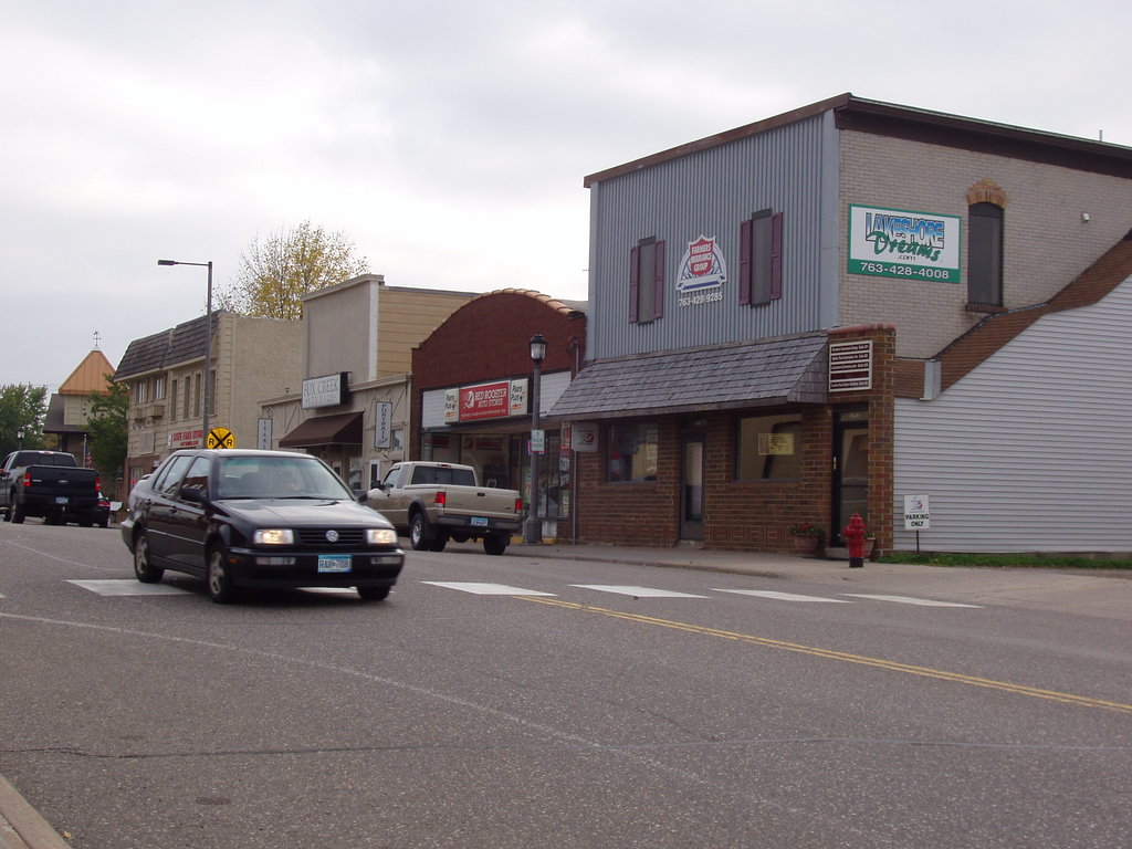 Rogers, MN Looking down Main Street. photo, picture, image (Minnesota