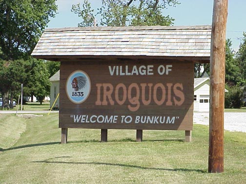Iroquois, IL: Town Sign on North Side - Photo Taken in 2001