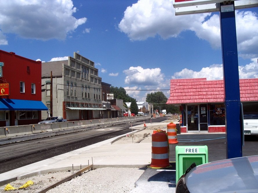 Yorktown, IN: Downtown under construction