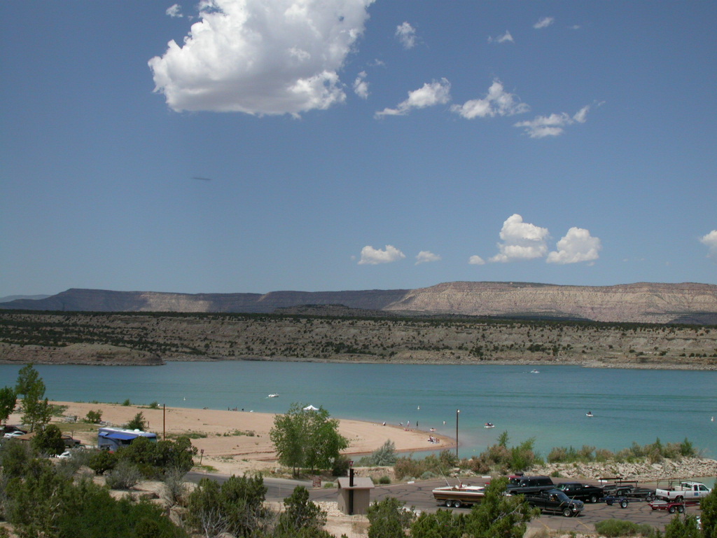 Duchesne, UT: The boat ramp at Starvation Resevoir next to Duchesne. Also there's a ufo in the pic!