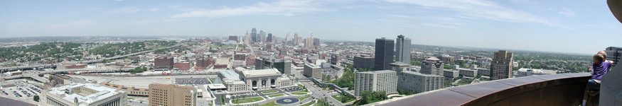 Kansas City, MO: View of Kansas City from atop the WWI Liberty Memorial Tower