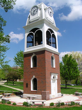 Rio Grande, OH: Alumni Memorial Bell Tower, University Green