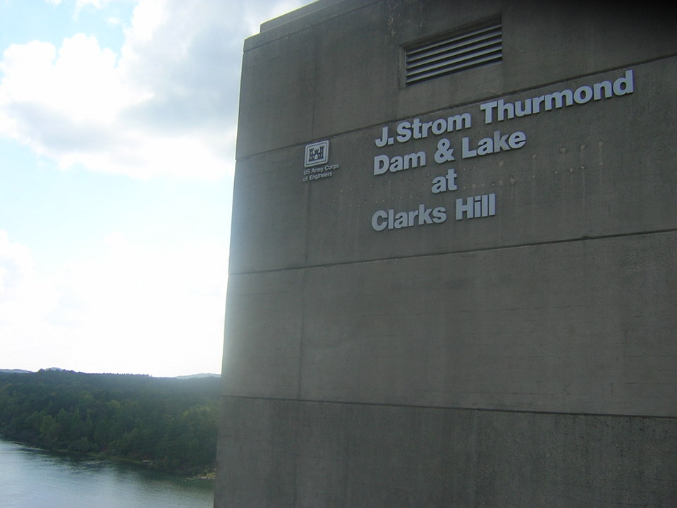 Clarks Hill, SC: Atop The Lake Strom Thurmond Dam 9-22-2007