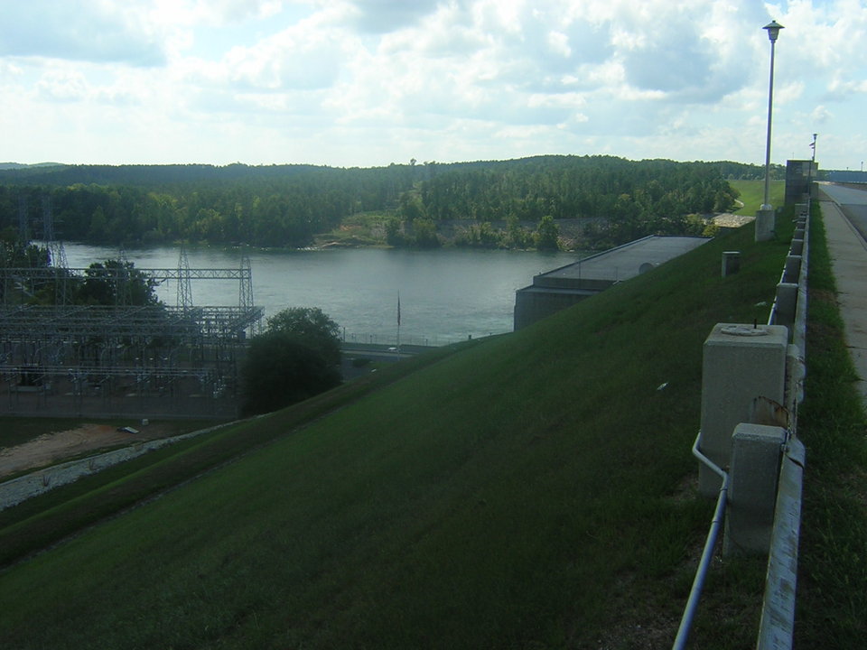 Clarks Hill, SC Looking At The Power Plant, Lake Strom Thurmond Dam (US221) 9222007 photo
