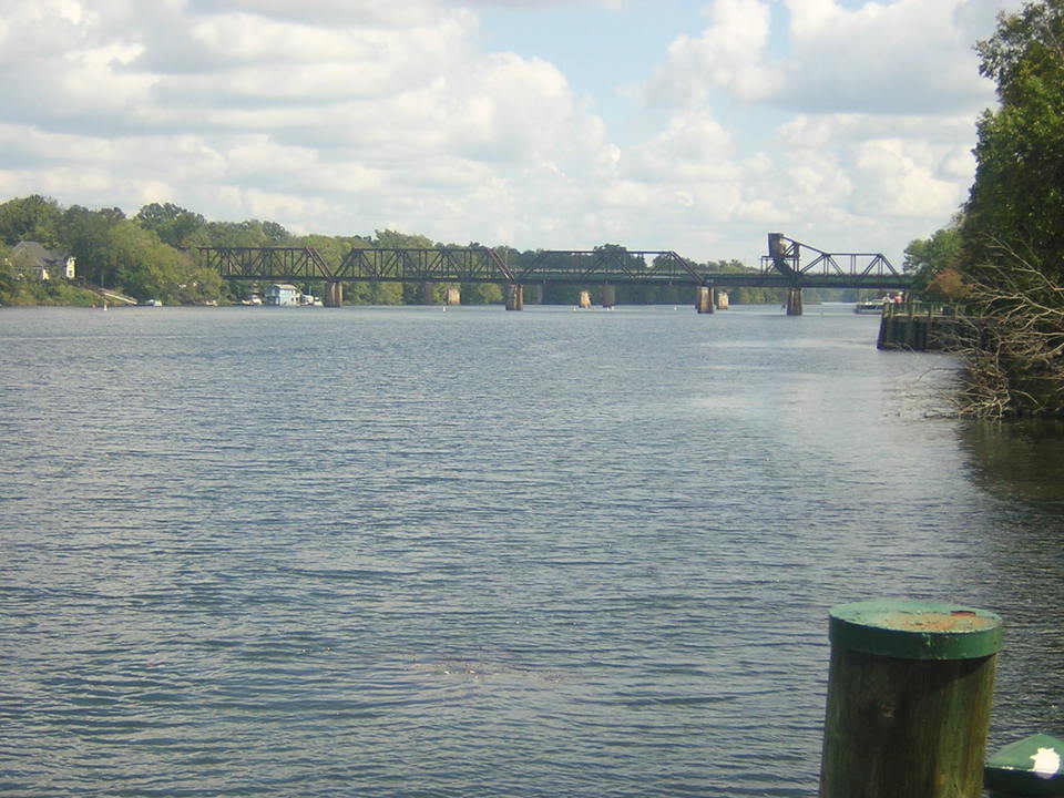 Augusta, GA: The Savannah River Looking South, From The Riverwalk Amphitheater 9-22-2007