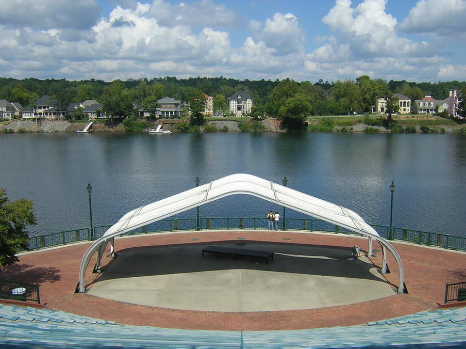 Augusta, GA: Atop The Riverwalk Amphitheater Looking At The Savannah River 9-22-2007