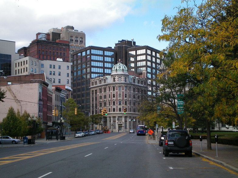 Albany, NY: Downtown -quiet on a Sunday morning.