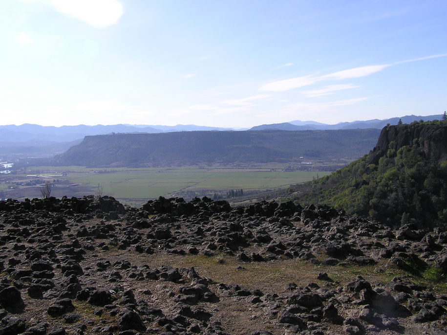 Sams Valley, OR: Upper Table Rock looking towards Lower Table Rock