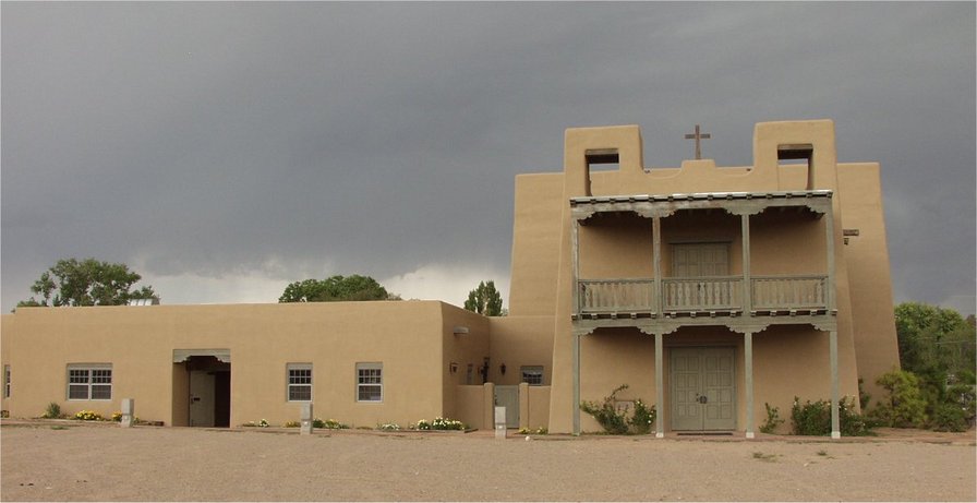 Espanola, NM: The Convento on the Plaza in Downtown.