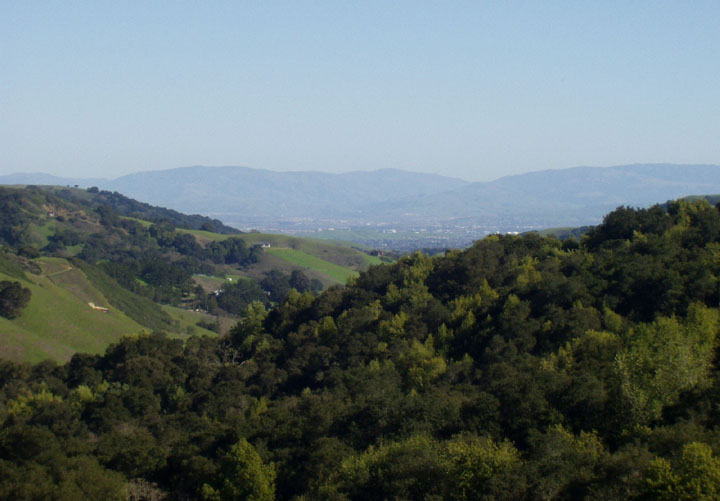 San Ramon, CA: View of San Ramon from Bollinger Canyon