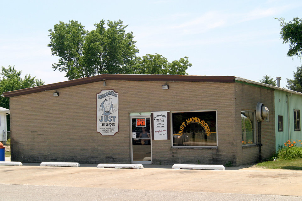 Paxton, IL: Just Hamburgers. Great burgers, etc., carryout only. South end on Rt. 45. at Ottawa St.