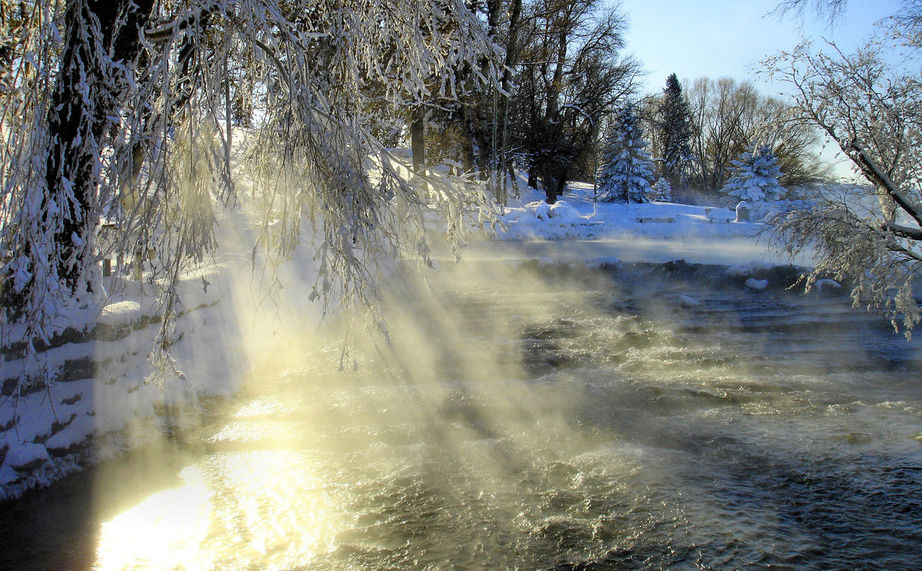Great Falls, MT: Giant Springs (21 degrees below zero)
