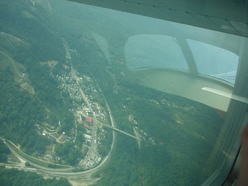 Livingston, KY: Arial view of Livingston, Ky on Labor Day Homecoming event 2007.