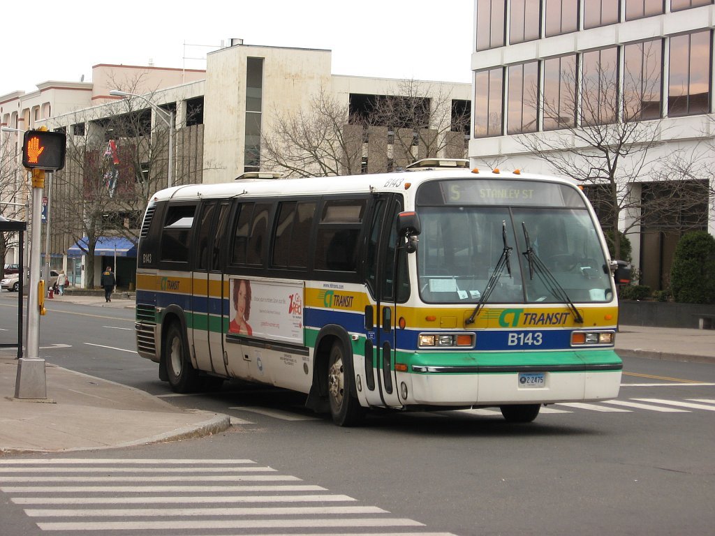 New Britain, CT: bus in downtown nb