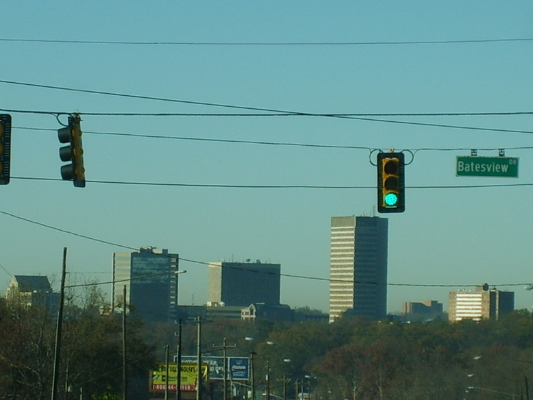 Greenville, SC: Downtown from Wad Hampton Blvd.