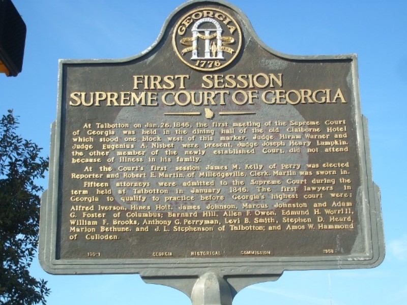 Talbotton, GA: Georgia Supreme Court First Session Site - Talbot County Courthouse, Talbotton
