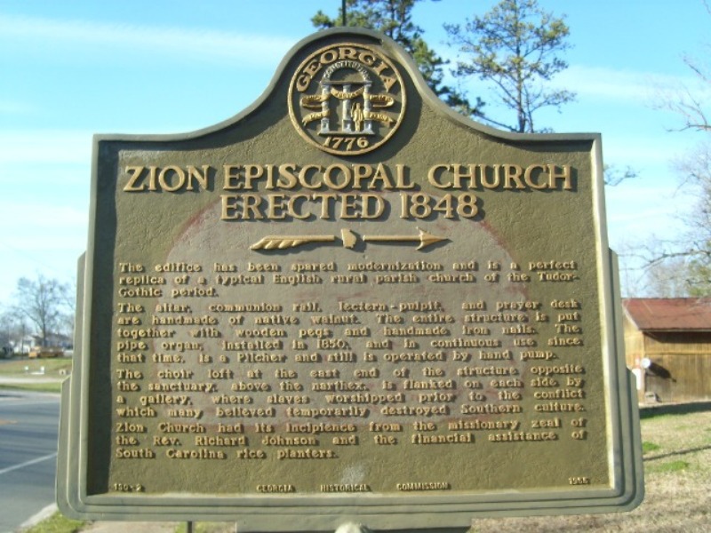 Talbotton, GA: Zion Episcopal Church Historic Marker - Talbotton