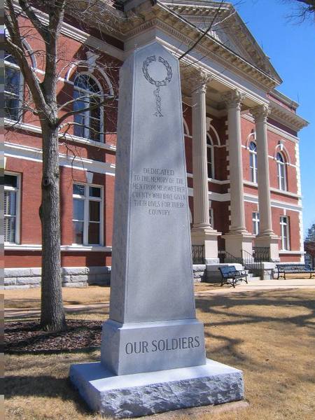 Greenville, GA: Meriwether County Veterans Memorial - Meriwether County Courthouse Square - Greenville