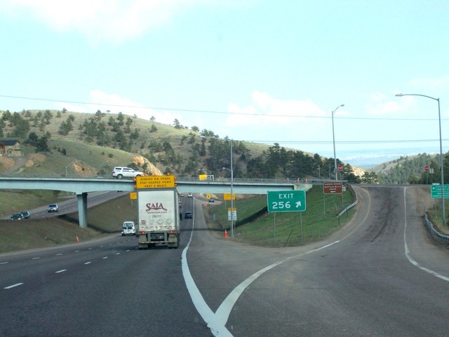 Golden, CO: I-70 in mountains West of Golden