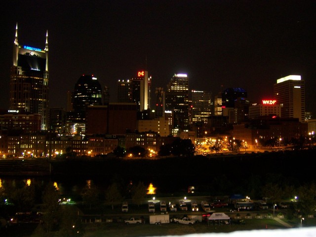 Nashville-Davidson, TN: Nashville Skyline (Night) from LP Field