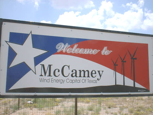 McCamey, TX: Welcome Sign In McCamey Texas