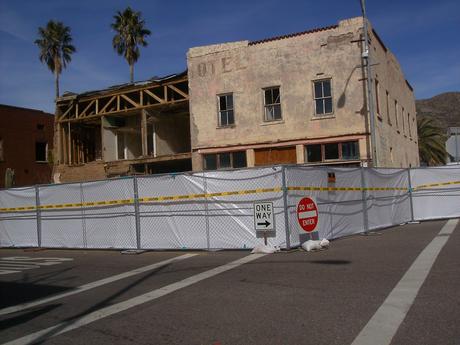 Superior, AZ: Magma Hotel Adobe Structure Demolished February 2008
