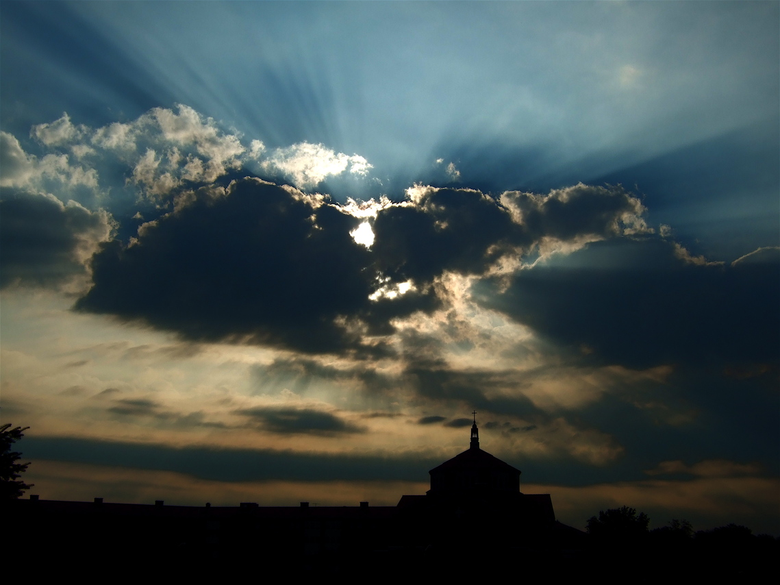 Emmitsburg, MD: Sunrise over the Provincial House at the Daughters of Charity