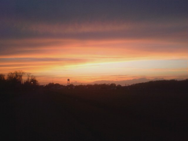 Pittsville, MD: sunset over Pittsville, Maryland