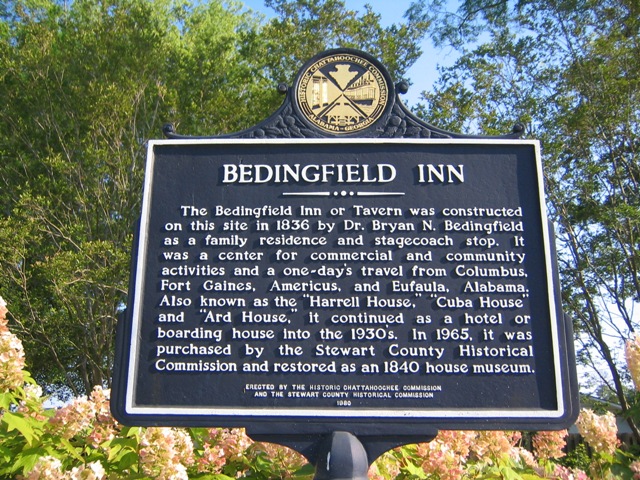 Lumpkin, GA: Bedingfield Inn Historic Marker