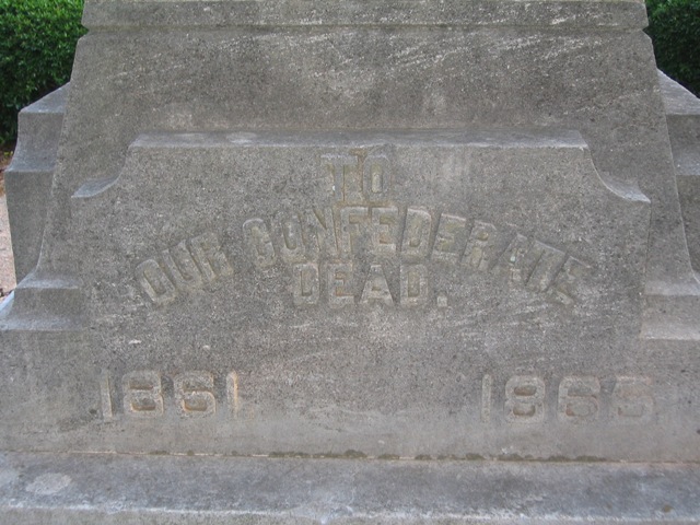 Cuthbert, GA: Inscription on Confederate Memorial - Cuthbert Town Square