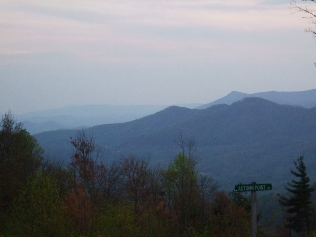 Cana, VA: View from parkway of Fisher Peak (in distance) and surrounding mountains