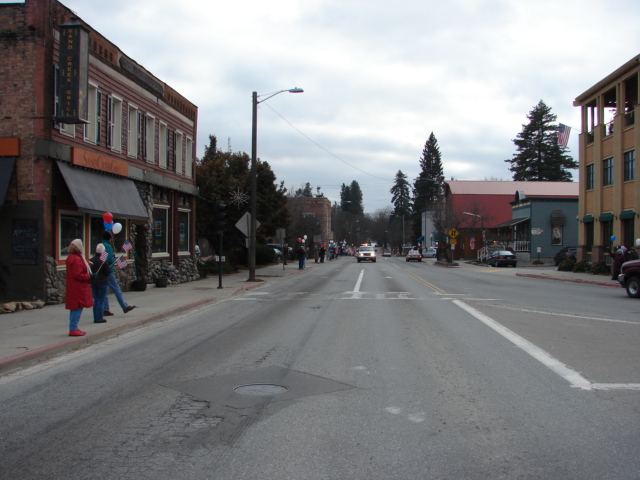 Sandpoint, ID: First Street Right Before Parade