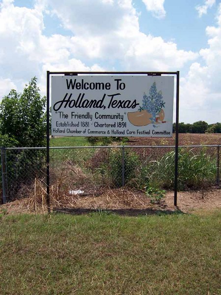 Holland, TX: Sign of Holland, TX