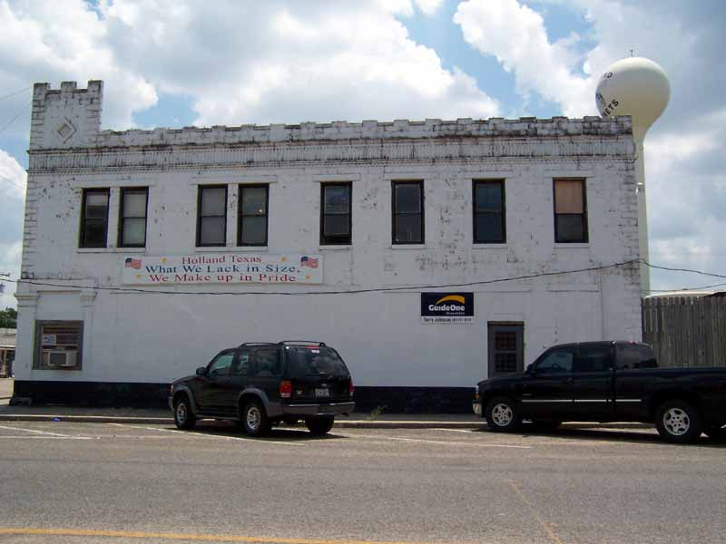 Holland, TX Banner on Building photo, picture, image (Texas) at