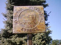 Weston, OR: Weston, Oregon. Weston Minipark Sign.