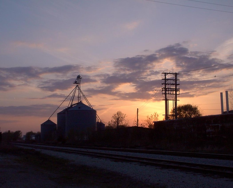 Wilton, IA: Sunset View - Duffe Grain Elevator 2005