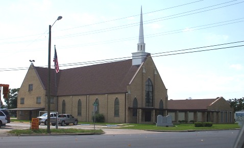 Vidor, TX: TEXAS STATE BANK User note: It is the First United Methodist Church on the corner of Main