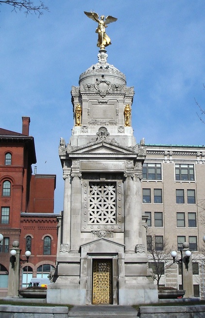 New Britain, CT: Soldiers and Sailors Memorial Monument. Central Park, Downtown New Britain
