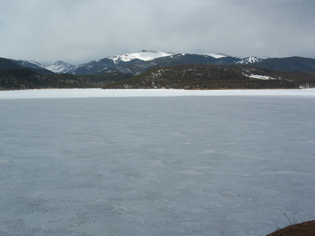Dillon, CO: Frozen Dillon Reservoir - May 2008