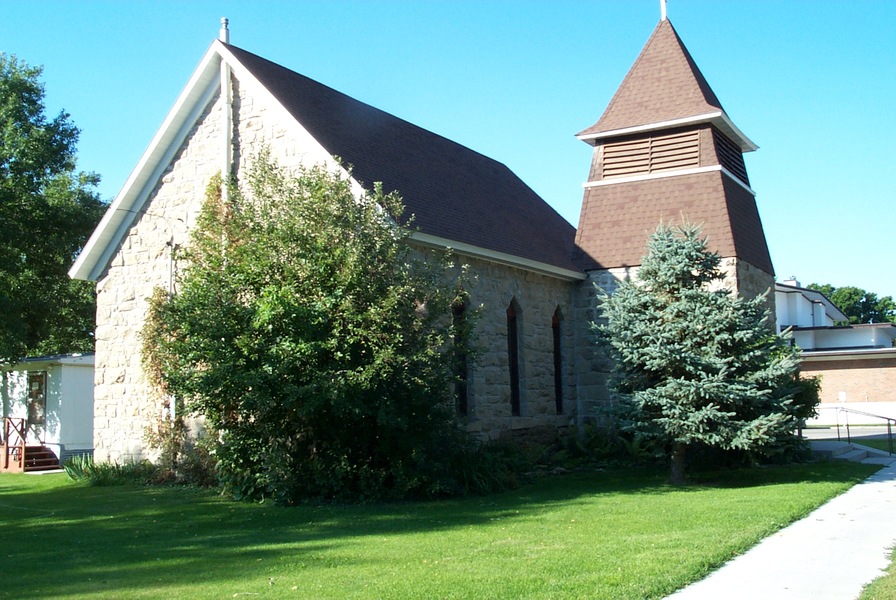 Park City, MT: Side view of old Methodist church