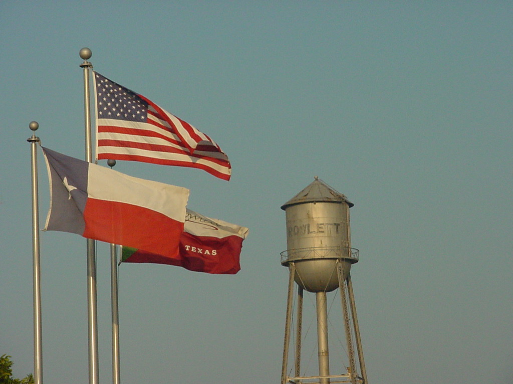 Rowlett, TX: Downtown Rowlett Water Tower at City Hall Complex