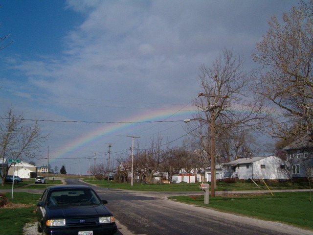 Maroa, IL: Rainbow over Maroa