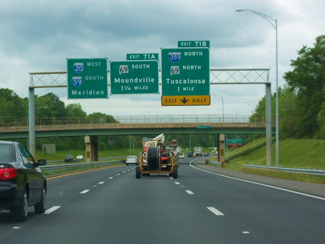 Tuscaloosa, AL: I-20/I-59 in Tuscaloosa