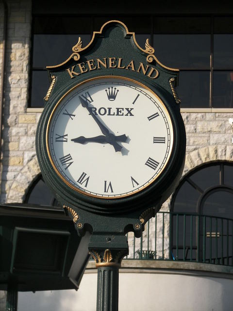 Lexington-Fayette, KY: Keeneland racecourse Clock