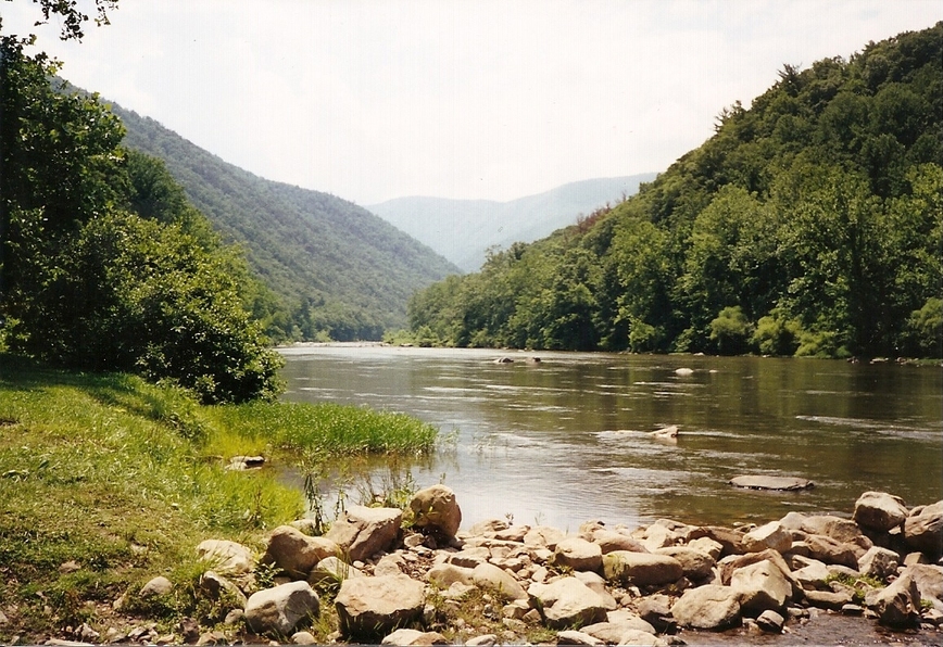 Erwin, TN: Nolichucky river Erwin Tennessee June 2001