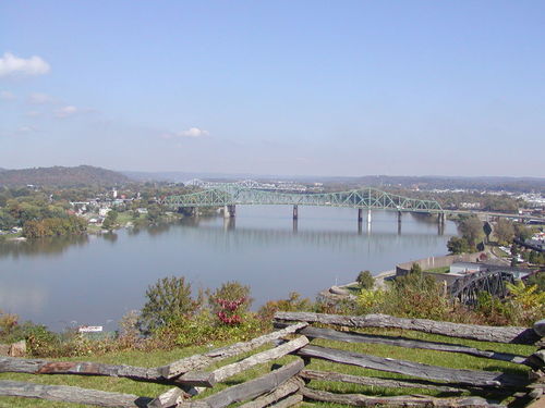 Parkersburg, WV: Ohio River at Parkersburg, WV taken from Ft. Boreman Park