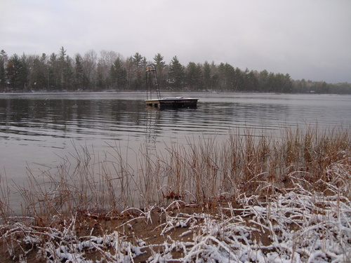 Eagle River, WI: No more swimming for this year on Paradise Lake